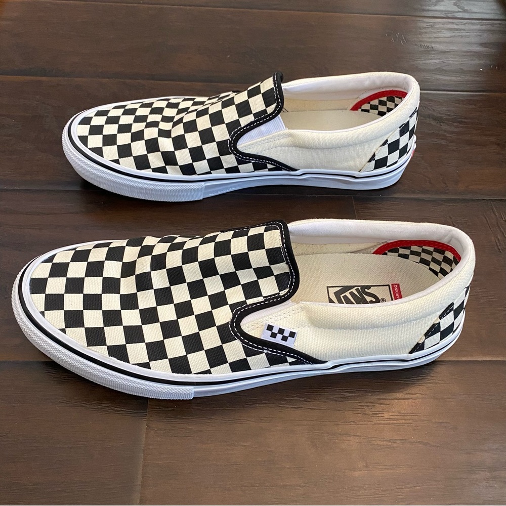 Vans chessboard pattern loafer shoes men’s size 12